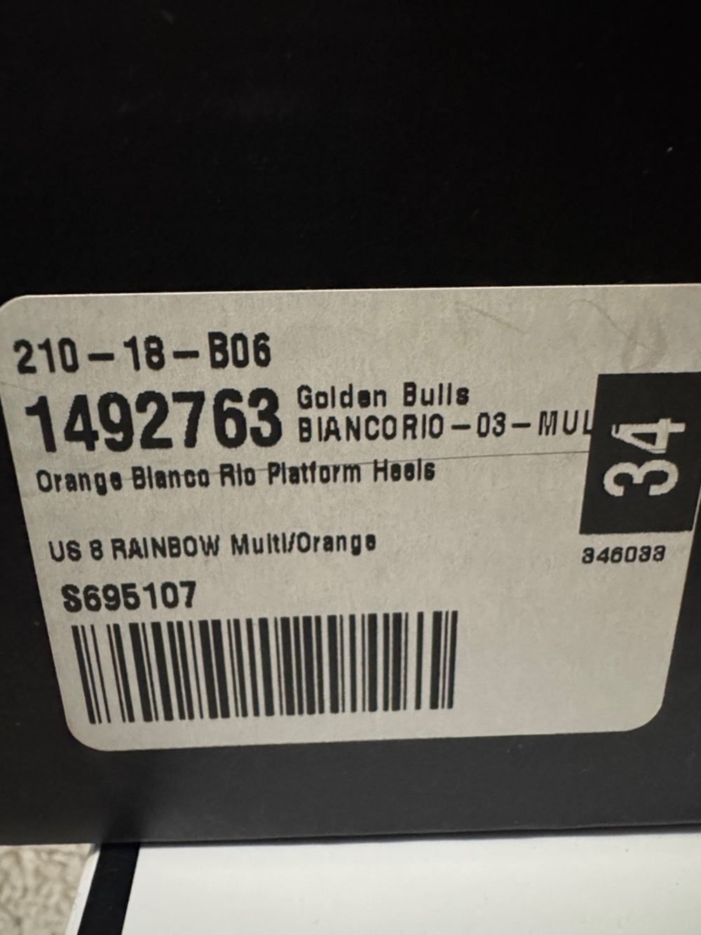 Golden Bulls | Sexy Rhinestone Orange & Rainbow Platform Stiletto Heels | 8 NIB - Picture 12 of 12